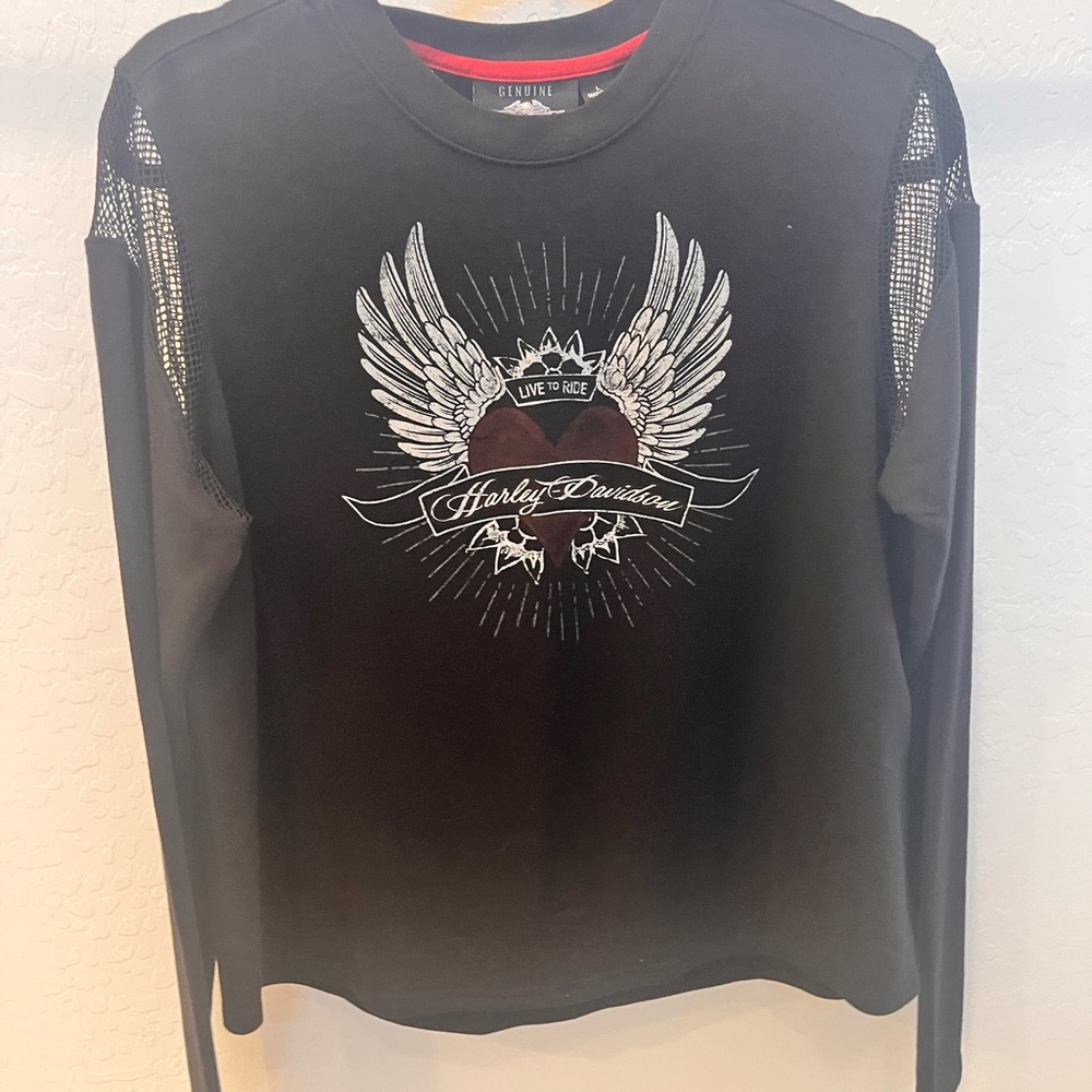 Harley-Davidson Black Long Sleeve Top